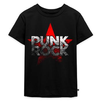 Punk - Kinder Premium Bio T-Shirt - Schwarz - Vorne - Mikhail (115cm)