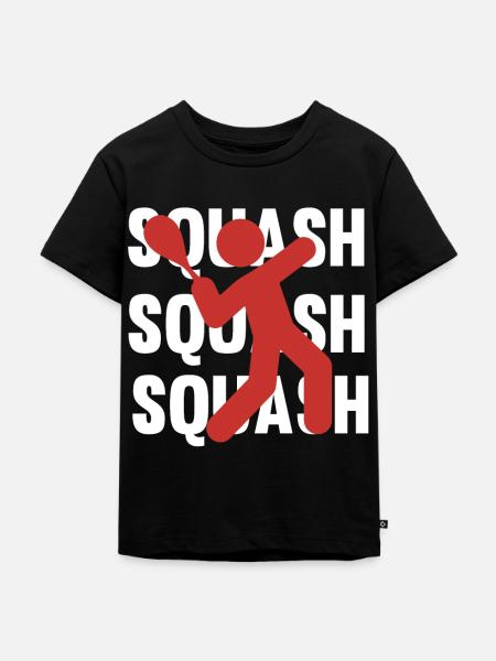 SQUASH - Kinder Premium Bio T-Shirt - Schwarz
