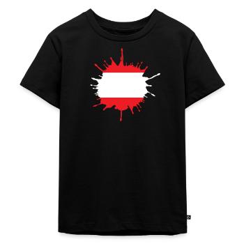 drapeau autrichien drapeau cadeau chemise autriche wi - T-shirt Premium bio Enfant - noir - Devant - Mikhail (115cm)
