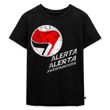 ANTIFASCHISTE Antifa contre les Faschos contre la droite - T-shirt Premium bio Enfant - noir - Devant - Mikhail (115cm)