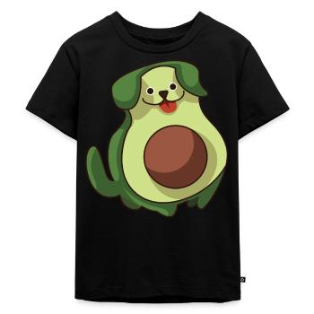 avocado hund lustig - Kinder Premium Bio T-Shirt - Schwarz - Vorne - Mikhail (115cm)