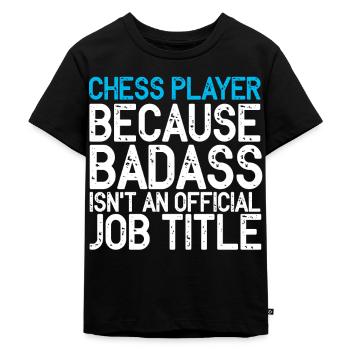 Schach - Kinder Premium Bio T-Shirt - Schwarz - Vorne - Mikhail (115cm)