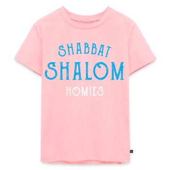 Vintage Shabbat Shalom Homies Juif - T-shirt Premium bio Enfant - rose - Devant - AI Model Kid Female (0cm)