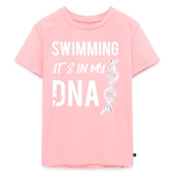 swim DNA - Kids Premium Organic T-Shirt - rose - Front - AI Model Kid Female (0cm)