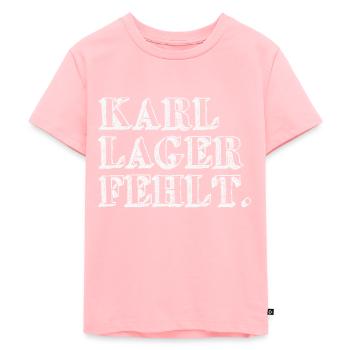 Karl Tribute Shirt | Grief fashion legend gift - Kids Premium Organic T-Shirt - rose - Front - AI Model Kid Female (0cm)