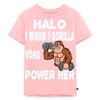 I Bims 1 Gorilla Vong Power - T-shirt Premium bio Enfant - rose - Devant - AI Model Kid Female (0cm)