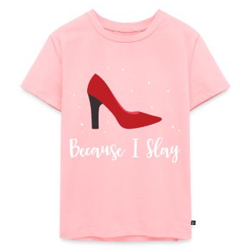 Weil ich töte, für immer getötet, Frauen töten Spaß - Kinder Premium Bio T-Shirt - Rosa - Vorne - AI Model Kid Female (0cm)