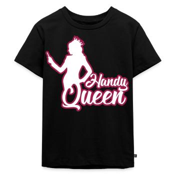 MOBILE PHONE QUEEN - Kids Premium Organic T-Shirt - black - Front - Mikhail (115cm)