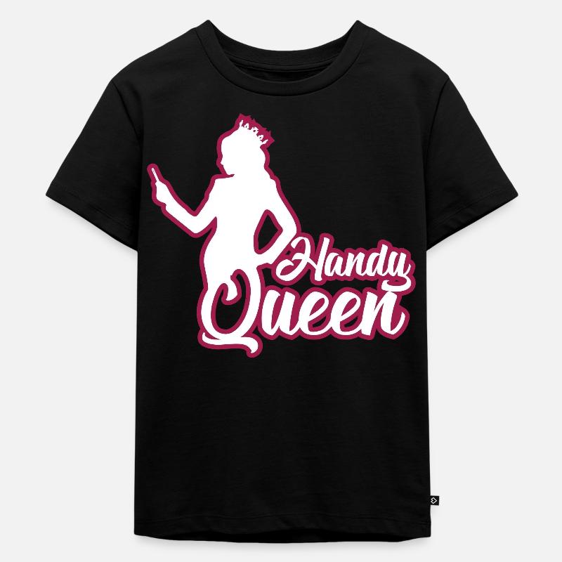 TÉLÉPHONE MOBILE QUEEN - T-shirt Premium bio Enfant - noir