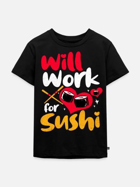 Sushi - Kinder Premium Bio T-Shirt - Schwarz