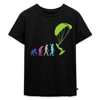 EVOLUTION KITE SURFER KITER DESIGN KITESURFING - Kids Premium Organic T-Shirt - black - Front - Mikhail (115cm)