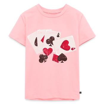Poker Symbol As Spades - Kids Premium Organic T-Shirt - rose - Front - AI Model Kid Female (0cm)