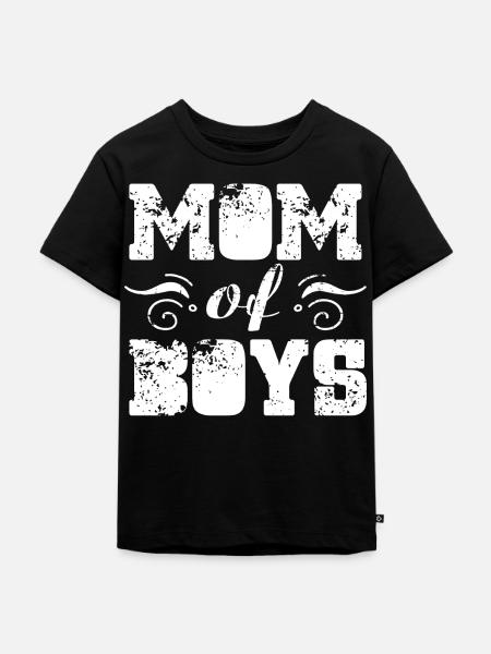 Mutter des Jungen-Shirts - Kinder Premium Bio T-Shirt - Schwarz