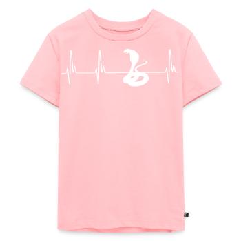Snake ECG - Kids Premium Organic T-Shirt - rose - Front - AI Model Kid Female (0cm)