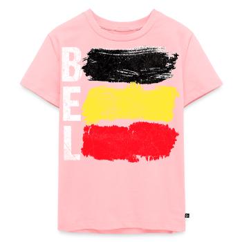 Belgique - T-shirt Premium bio Enfant - rose - Devant - AI Model Kid Female (0cm)