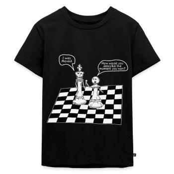 Schachmatt - Kinder Premium Bio T-Shirt - Schwarz - Vorne - Mikhail (115cm)