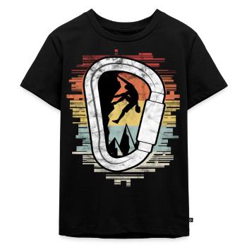 Mousqueton escalade escalade - T-shirt Premium bio Enfant - noir - Devant - Mikhail (115cm)