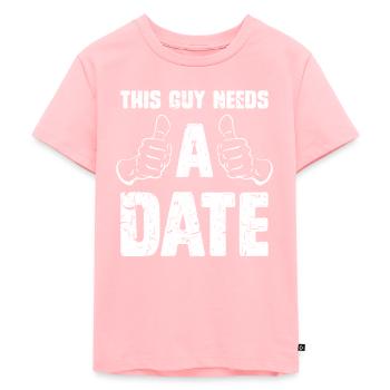 single - Kids Premium Organic T-Shirt - rose - Front - AI Model Kid Female (0cm)