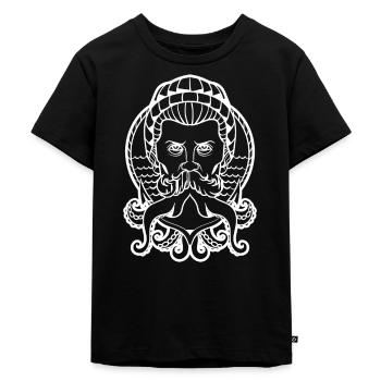 Silhouette de tentacule - T-shirt Premium bio Enfant - noir - Devant - Mikhail (115cm)