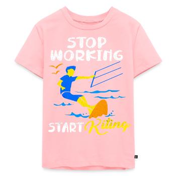 Kiteboard - Kinder Premium Bio T-Shirt - Rosa - Vorne - AI Model Kid Female (0cm)