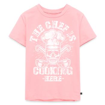 cook - Kids Premium Organic T-Shirt - rose - Front - AI Model Kid Female (0cm)