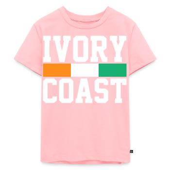 Ivory Coast - Kids Premium Organic T-Shirt - rose - Front - AI Model Kid Female (0cm)