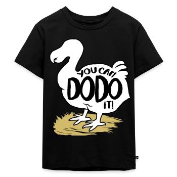 Dodo cadeau oiseau origine primitive fossil archéologie Geek - T-shirt Premium bio Enfant - noir - Devant - Mikhail (115cm)