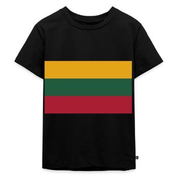 Flag Lithuania Flag, Flag of Lithuania, Lithuania - Kids Premium Organic T-Shirt - black - Front - Mikhail (115cm)