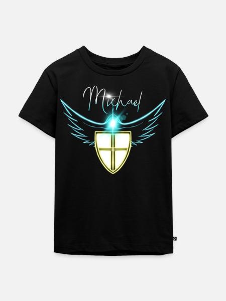 archangel michael prayer - Kinder Premium Bio T-Shirt - Schwarz