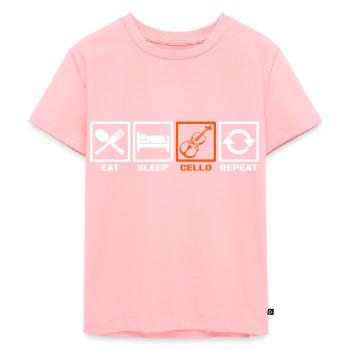 Violoncelle instrument de musique - T-shirt Premium bio Enfant - rose - Devant - AI Model Kid Female (0cm)