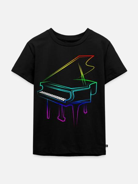 Piano - Kinder Premium Bio T-Shirt - Schwarz