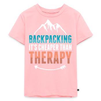 Backpacker Therapie - Kinder Premium Bio T-Shirt - Rosa - Vorne - AI Model Kid Female (0cm)