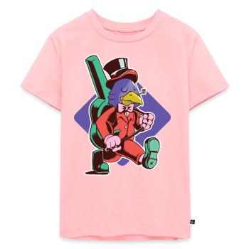 Musician chicken on travel - Kids Premium Organic T-Shirt - rose - Front - AI Model Kid Female (0cm)