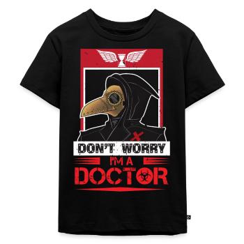 Vintage Plague Doctor Goggles Steampunk Apocalypse - Kinder Premium Bio T-Shirt - Schwarz - Vorne - Mikhail (115cm)