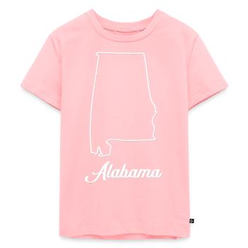 Carte de l'Alabama - T-shirt Premium bio Enfant - rose - Devant - AI Model Kid Female (0cm)