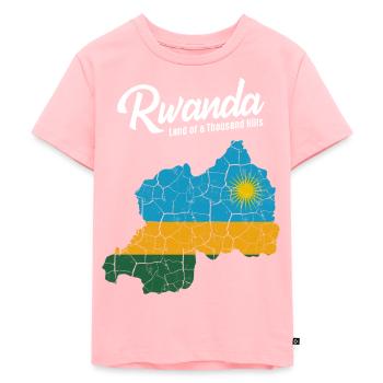 Ruanda - Kinder Premium Bio T-Shirt - Rosa - Vorne - AI Model Kid Female (0cm)