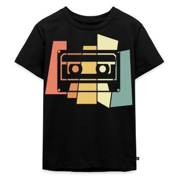 Cassette - T-shirt Premium bio Enfant - noir - Devant - Mikhail (115cm)