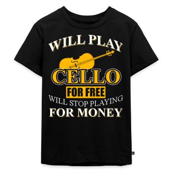 Violoncelle - T-shirt Premium bio Enfant - noir - Devant - Mikhail (115cm)