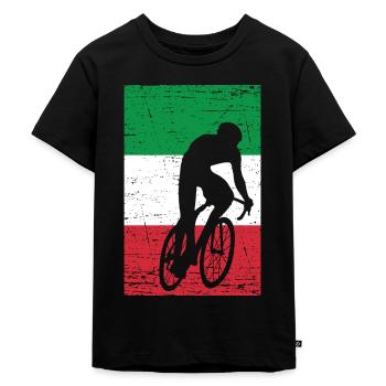 Fahrrad - Kinder Premium Bio T-Shirt - Schwarz - Vorne - Mikhail (115cm)