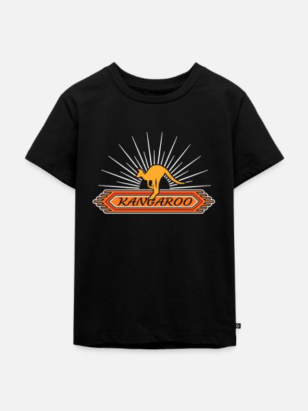 Känguru - Kinder Premium Bio T-Shirt - Schwarz