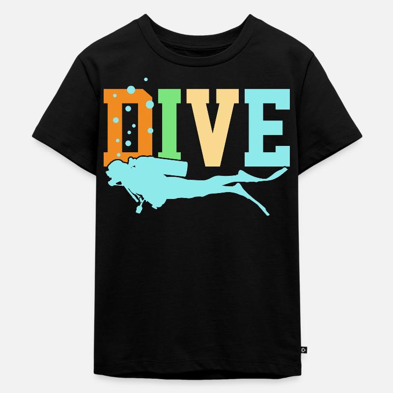 Plongée plongée plongée - T-shirt Premium bio Enfant - noir