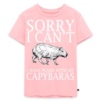 La chemise drôle de Capybara - T-shirt Premium bio Enfant - rose - Devant - AI Model Kid Female (0cm)