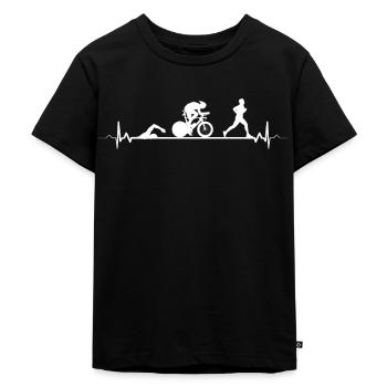 Triathlon Sport - Kinder Premium Bio T-Shirt - Schwarz - Vorne - Mikhail (115cm)