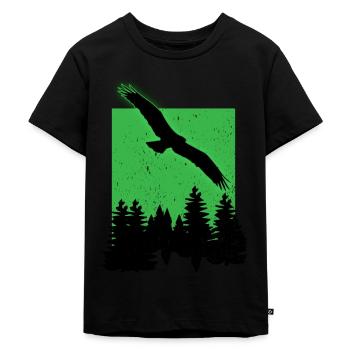 Seeadler Greifvogel Adler - Kinder Premium Bio T-Shirt - Schwarz - Vorne - Mikhail (115cm)