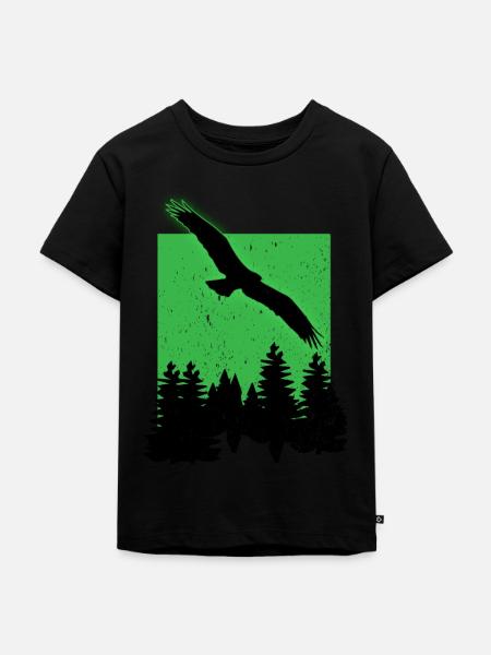 Seeadler Greifvogel Adler - Kinder Premium Bio T-Shirt - Schwarz