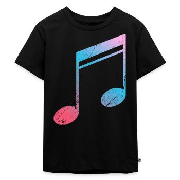 Musik Note - Kinder Premium Bio T-Shirt - Schwarz - Vorne - Mikhail (115cm)