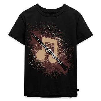 Klarinette - Kinder Premium Bio T-Shirt - Schwarz - Vorne - Mikhail (115cm)
