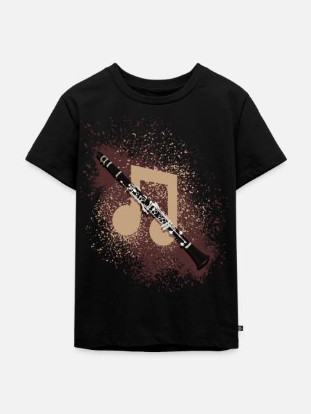Klarinette - Kinder Premium Bio T-Shirt - Schwarz