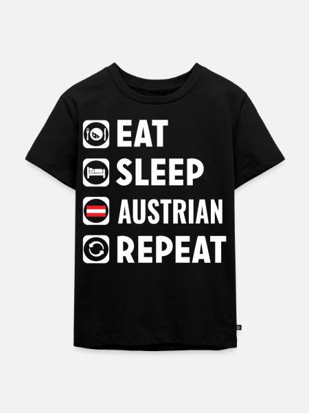 Österreich - Kinder Premium Bio T-Shirt - Schwarz