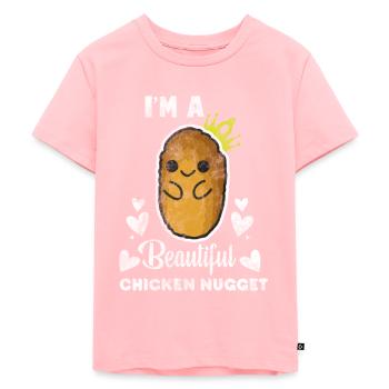 Chicken Nugget - Kinder Premium Bio T-Shirt - Rosa - Vorne - AI Model Kid Female (0cm)